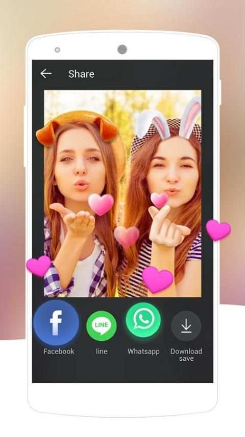 Face Swap Camera-lovely&makeup cute motion sticker screenshot 6