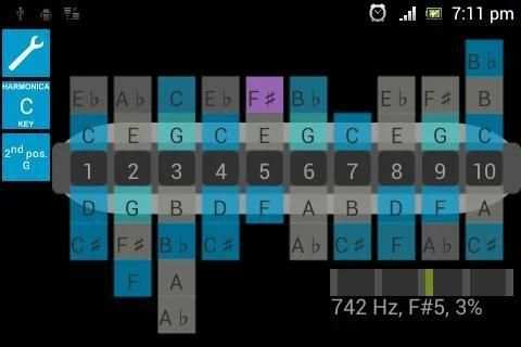 Harmonica tuner screenshot 2
