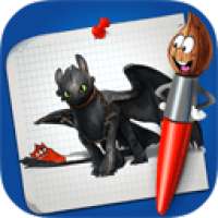 How to draw train your dragon