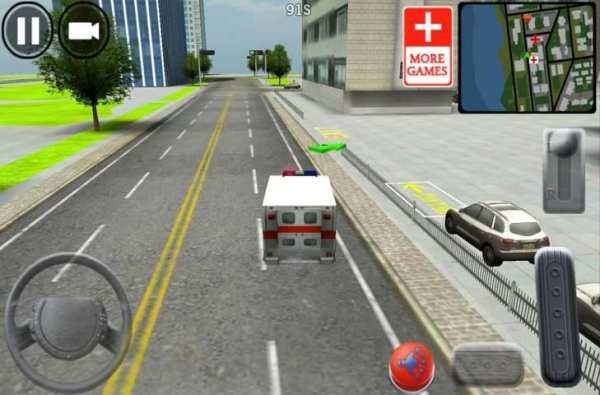 City Ambulance Driving 3D स्क्रीनशॉट 2