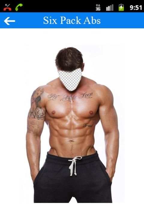 Six Pack Abs Photo Editor 3 تصوير الشاشة