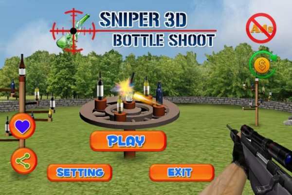 Sniper 3D Bottle Shoot screenshot 5
