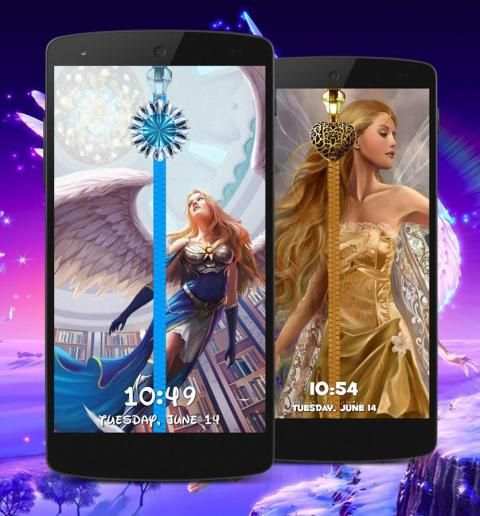 Angel Zipper Lock Screen скриншот 5