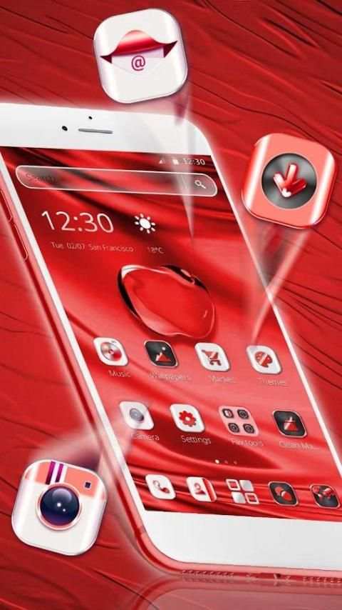 Cherry Blush Apple Theme 6 تصوير الشاشة