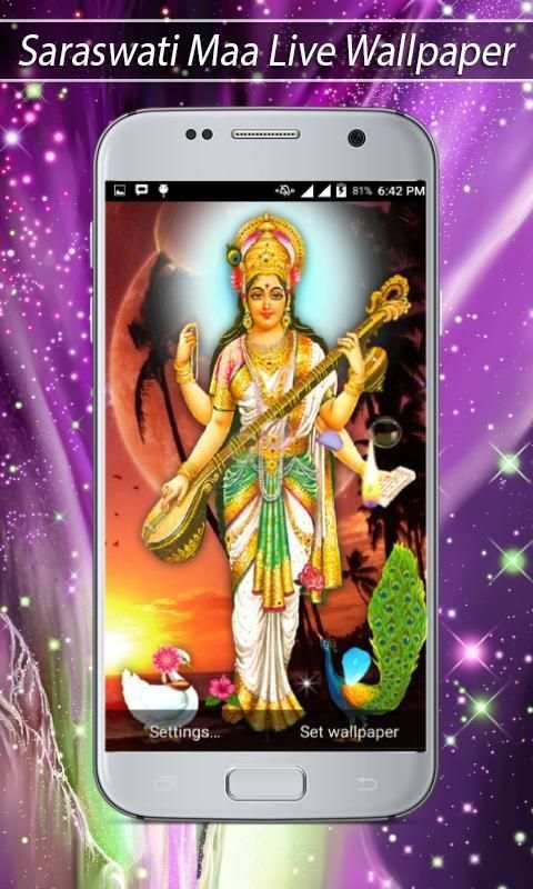 Saraswati Maa Live Wallpaper स्क्रीनशॉट 4