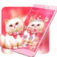 Kitten Pink Rose Theme 2D on 9Apps