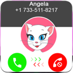 Talking kitten angela call simulator أيقونة