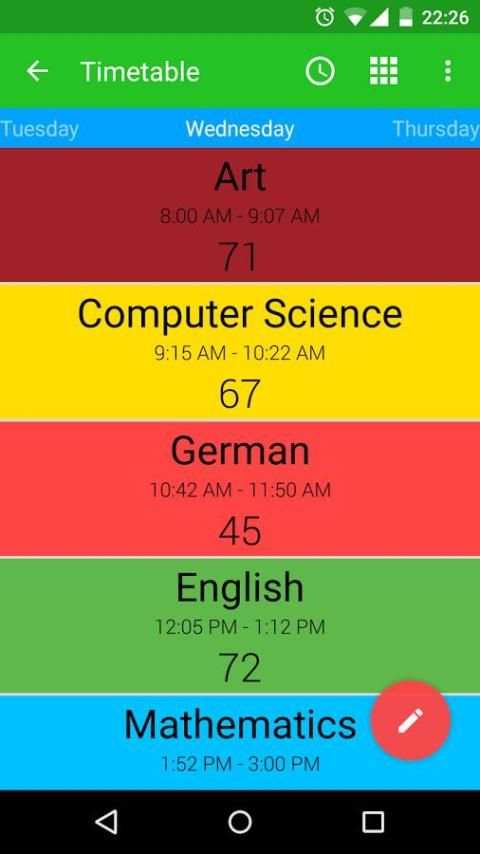 Timetable screenshot 8