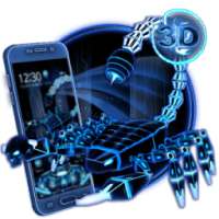 3D Neon Scorpion Robot Skull Theme