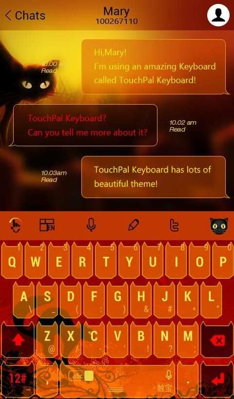 TouchPal Halloween Cat Theme 6 تصوير الشاشة