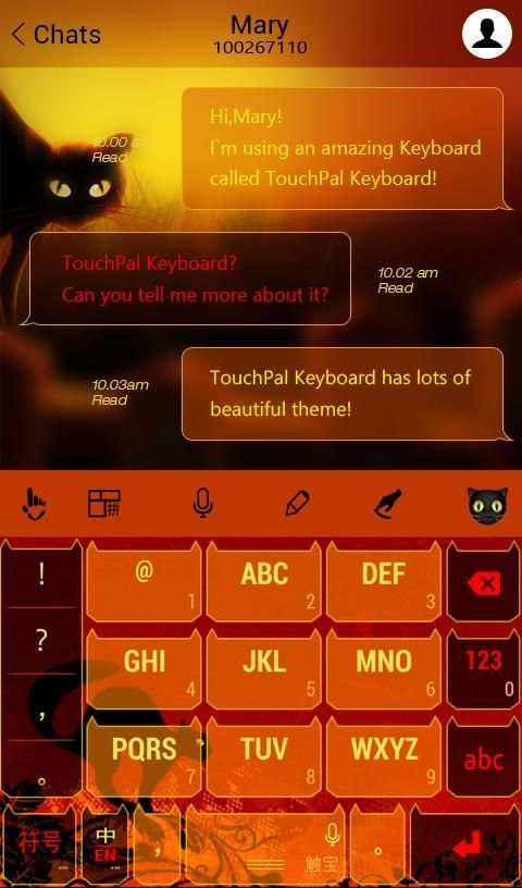 TouchPal Halloween Cat Theme 5 تصوير الشاشة