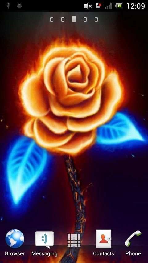 Neon rose live wallpaper screenshot 1