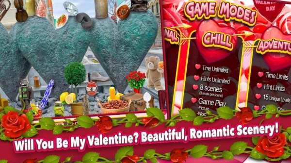 Hidden Object Valentine Day - Quest Objects Game screenshot 1