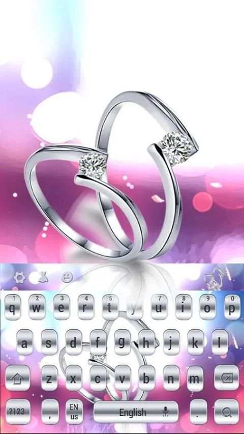 Silver Diamond Ring Free Typewriter Skin 1 تصوير الشاشة