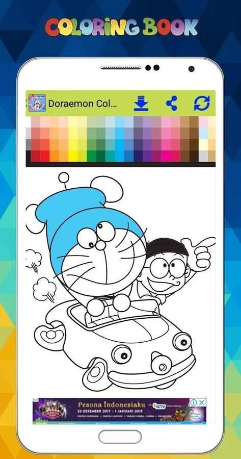 New Coloring Game for Kids: Doraemon скриншот 3