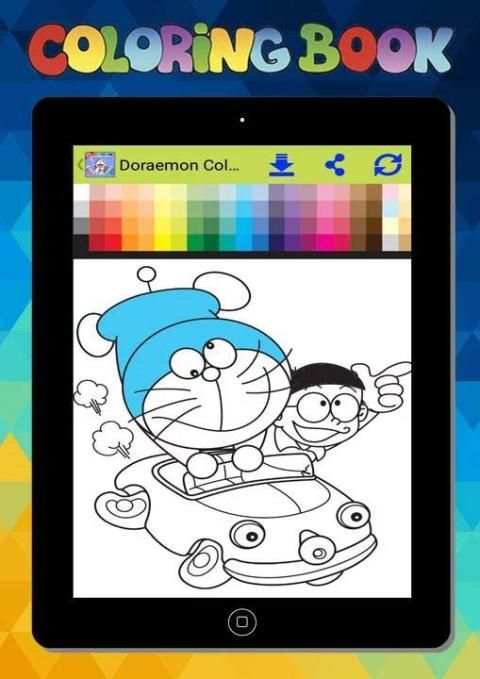 New Coloring Game for Kids: Doraemon скриншот 2