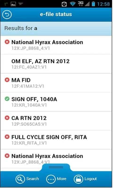 e-file Status скриншот 4