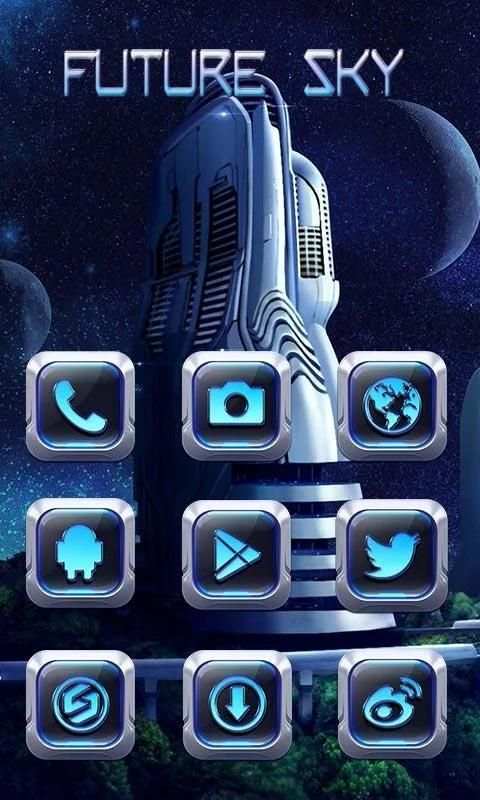 Future Sky GO Launcher screenshot 1