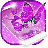 Purple Butterflies Launcher Theme on 9Apps