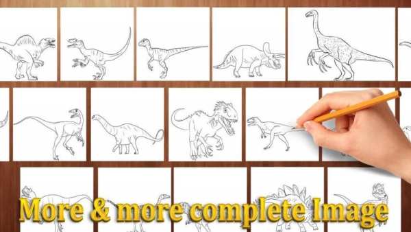 How to Draw Dinosaurs - easy скриншот 1
