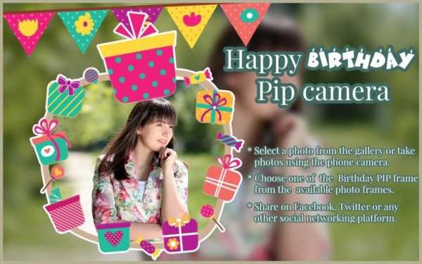Happy Birthday PIP camera screenshot 1