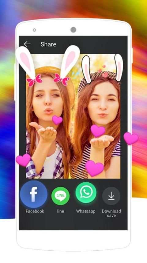 Rabbit Face Camera-Free cartoon funny sticker screenshot 4