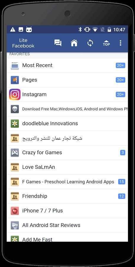 Lite Facebook & Messenger स्क्रीनशॉट 4