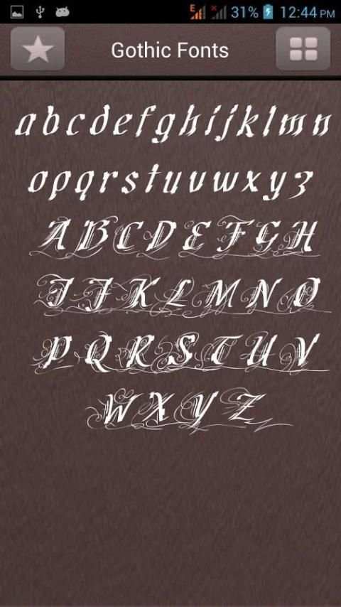 Gothic Fonts Free скриншот 2