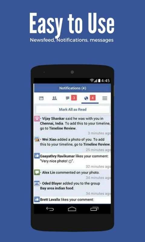 F- Lite Messenger for Facebook screenshot 1