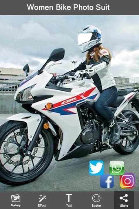 Women Action Bike Photo Suit скриншот 1
