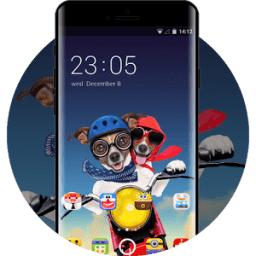 Funny animal theme: Puppy wallpaper أيقونة