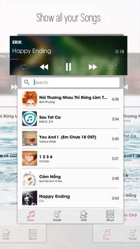 OS11 Music Player – Music Player style Phone 8 screenshot 1