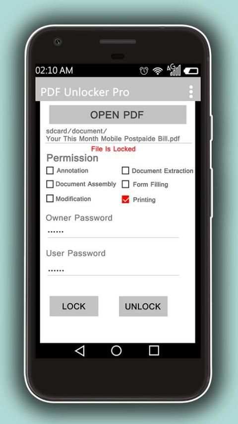 PDF Password Unlocker - Lock/Unlock PDF скриншот 2