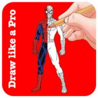 How To Draw Spider-Man ( Full Body ) on 9Apps