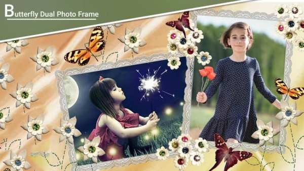 Butterfly Dual Photo Frames screenshot 2