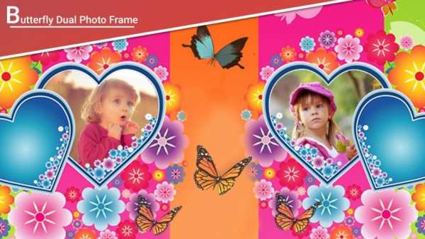 Butterfly Dual Photo Frames screenshot 1