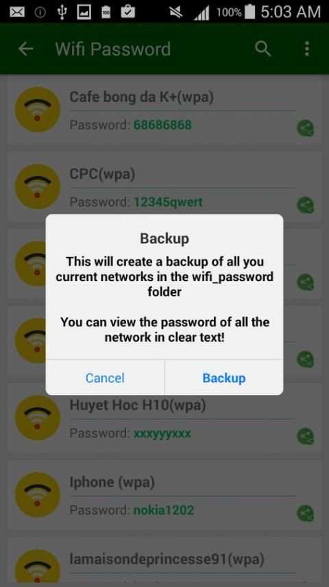 Wifi Password [Root] screenshot 2