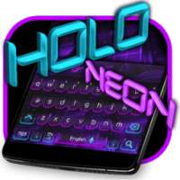 Holo Keyboard Neon Tech Theme