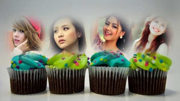 Cup Cake Multi Photo Frames 1 تصوير الشاشة