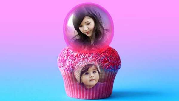 Cup Cake Multi Photo Frames 2 تصوير الشاشة