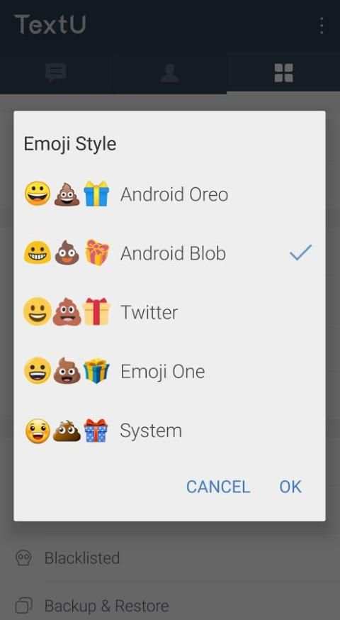 Emoji plugin (Android Blob style) 1 تصوير الشاشة