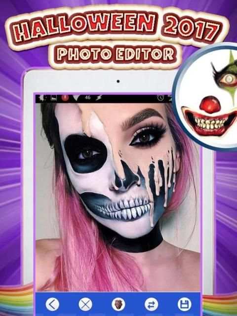 Halloween Makeup Photo Editor скриншот 2
