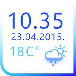 पारदर्शी डिजिटल घड़ी आइकन