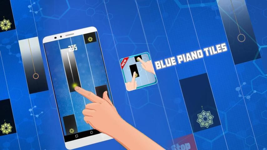 Blue Piano Tiles 2018 screenshot 1