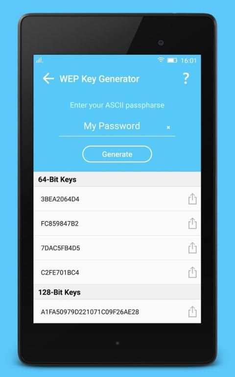 WiFi Utilities – WEP Key Gen 3 تصوير الشاشة