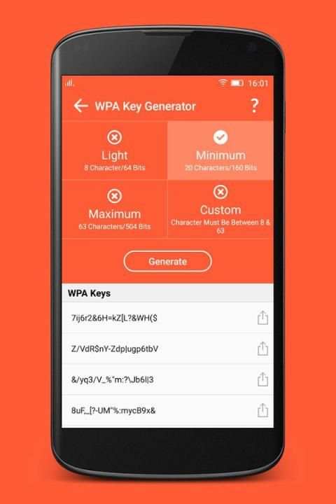 WiFi Utilities – WEP Key Gen 7 تصوير الشاشة