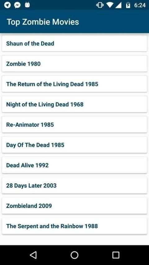 Top Ten Zombie Movies screenshot 1
