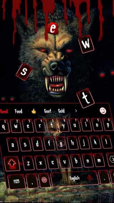 Wolf Keyboard Theme स्क्रीनशॉट 2