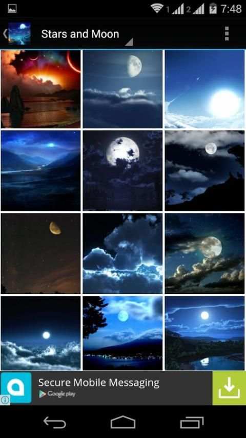 Stars and Moon HD Wallpapers 2 تصوير الشاشة