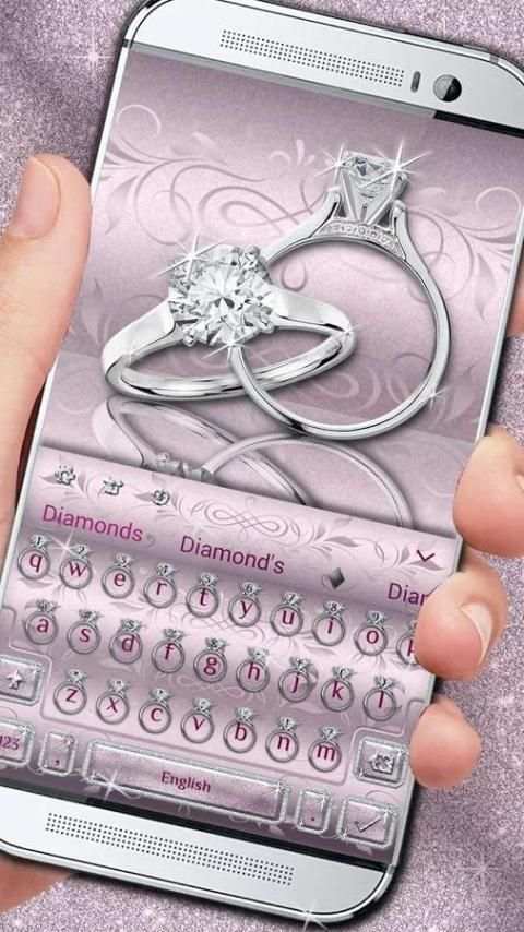 Diamond Ring Keyboard Theme скриншот 3